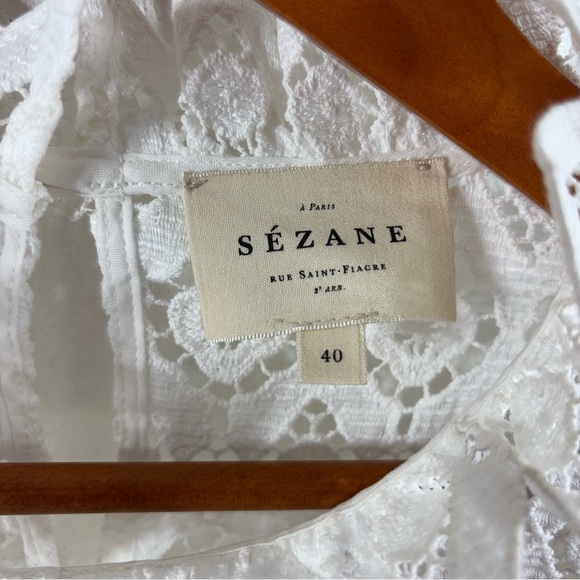 Sézane Eglantine Blouse in Ecru Size 40/US 8 - Picture 4 of 5